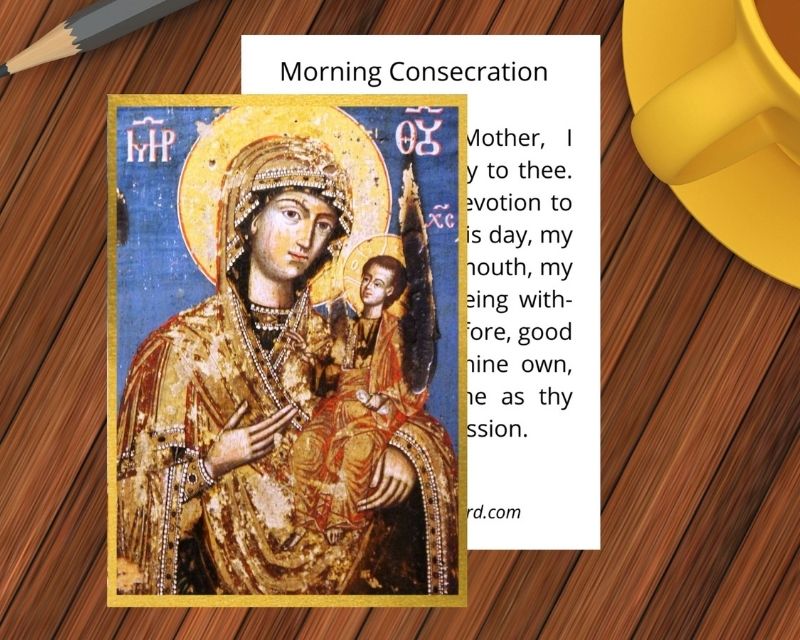 Consecration to Mary Prayer Card